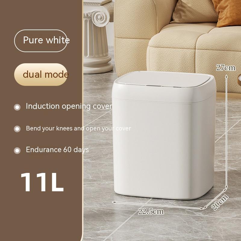 Smart Trash Can With Lid For Bedroom And Living Room Kitchen Storage Box Trash Can Induction Small Car Box Automatic Smart Dustbin Smart Trash Bin 