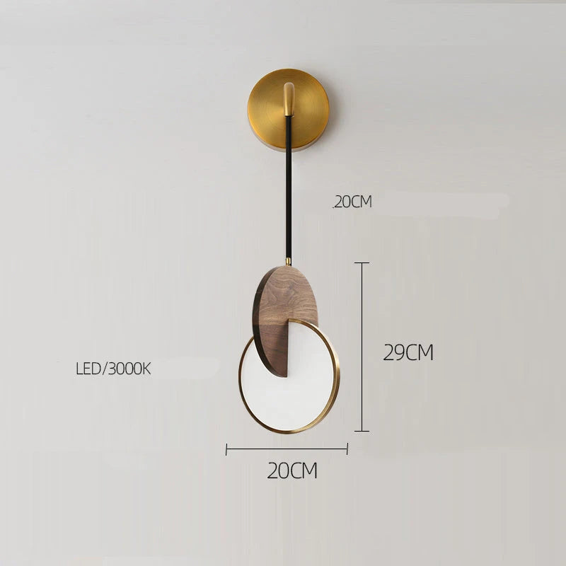 Long-line Light Atmosphere Walnut Solid Wood Chandelier 