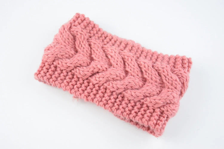 Acrylic Thick Wool Knitted Headband Diagonally Crossed Hair Accessories For Women 