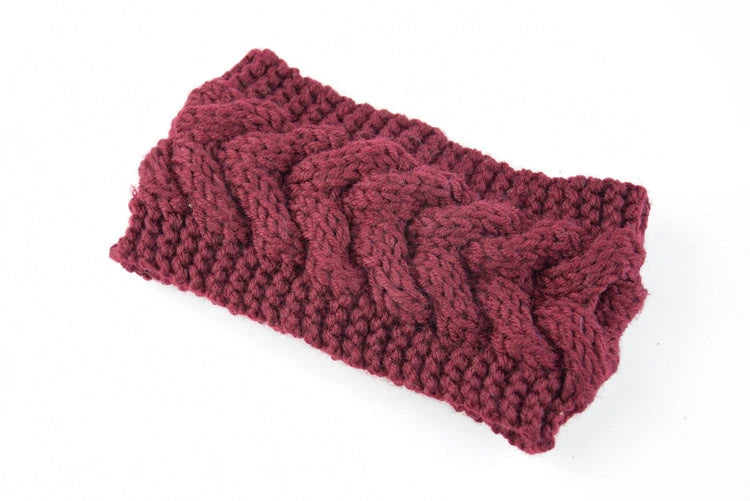 Acrylic Thick Wool Knitted Headband Diagonally Crossed Hair Accessories For Women 