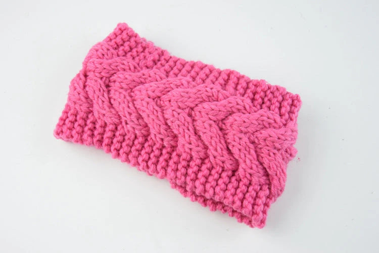 Acrylic Thick Wool Knitted Headband Diagonally Crossed Hair Accessories For Women 