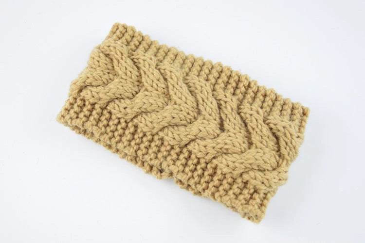 Acrylic Thick Wool Knitted Headband Diagonally Crossed Hair Accessories For Women 