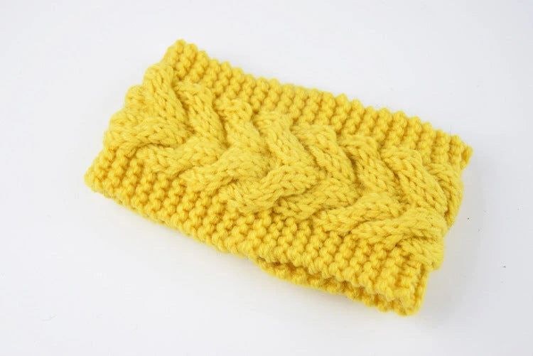 Acrylic Thick Wool Knitted Headband Diagonally Crossed Hair Accessories For Women 