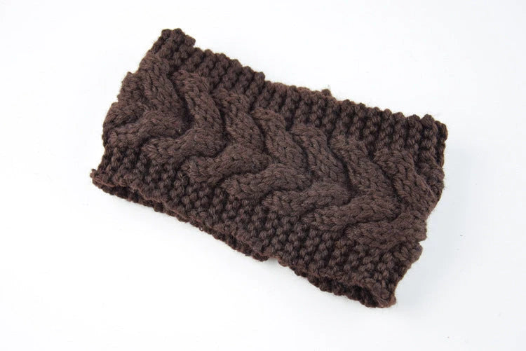 Acrylic Thick Wool Knitted Headband Diagonally Crossed Hair Accessories For Women 