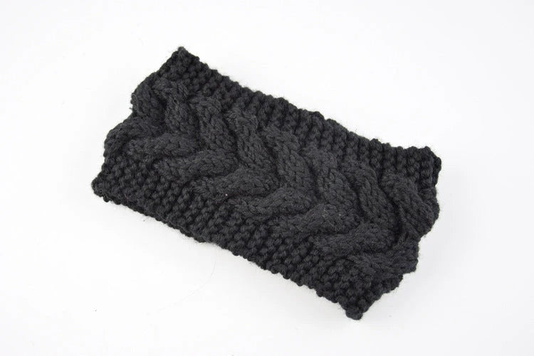 Acrylic Thick Wool Knitted Headband Diagonally Crossed Hair Accessories For Women 