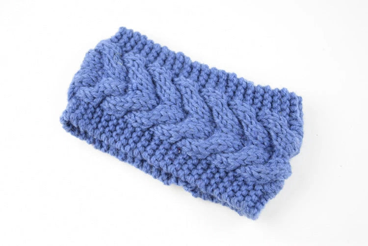 Acrylic Thick Wool Knitted Headband Diagonally Crossed Hair Accessories For Women 