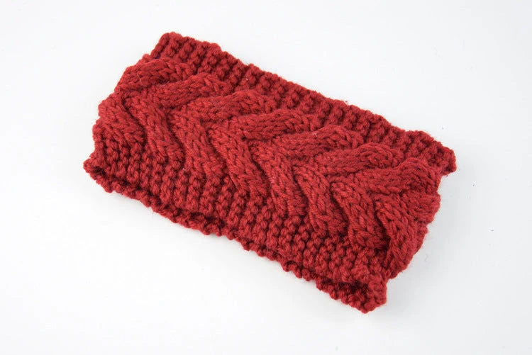 Acrylic Thick Wool Knitted Headband Diagonally Crossed Hair Accessories For Women 