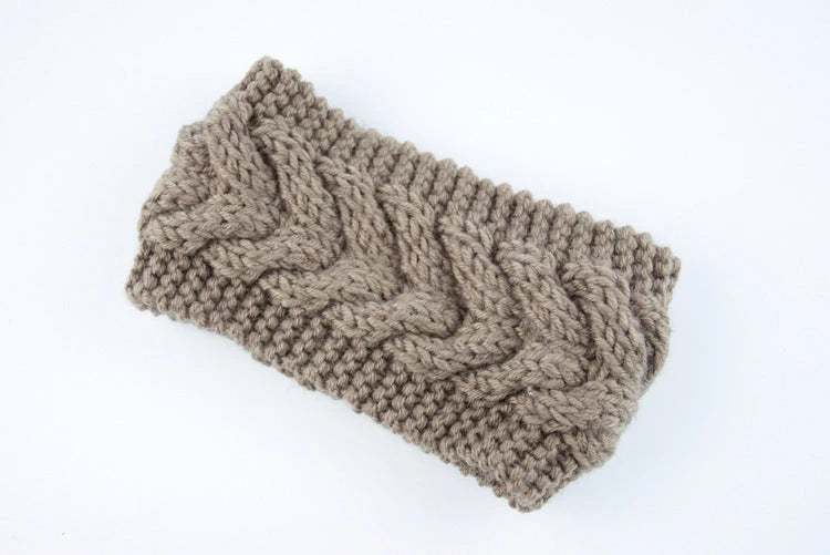 Acrylic Thick Wool Knitted Headband Diagonally Crossed Hair Accessories For Women 