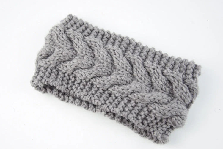 Acrylic Thick Wool Knitted Headband Diagonally Crossed Hair Accessories For Women 