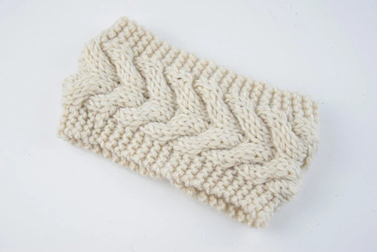 Acrylic Thick Wool Knitted Headband Diagonally Crossed Hair Accessories For Women 