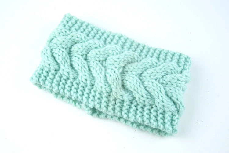 Acrylic Thick Wool Knitted Headband Diagonally Crossed Hair Accessories For Women 