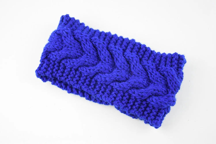 Acrylic Thick Wool Knitted Headband Diagonally Crossed Hair Accessories For Women 