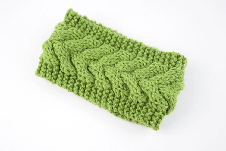 Acrylic Thick Wool Knitted Headband Diagonally Crossed Hair Accessories For Women 