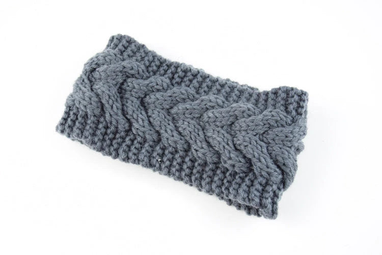 Acrylic Thick Wool Knitted Headband Diagonally Crossed Hair Accessories For Women 