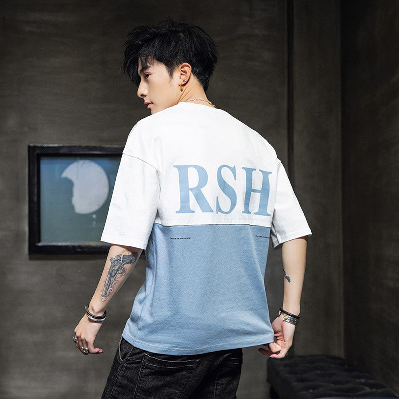 Loose casual half sleeve T-shirt men