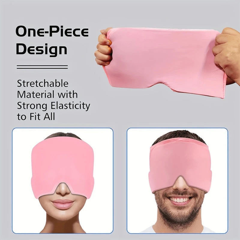 Ice Compress Headache Eye Mask Hat Relief For Migraines, Stress, And Tension Massage Tool 