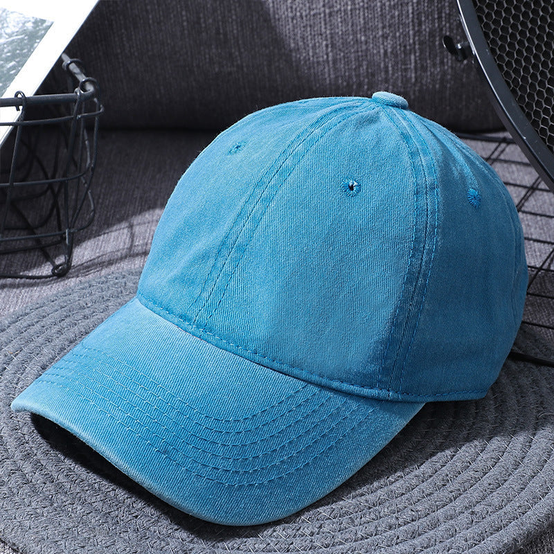 Washed Baseball Caps For Men And Women Outdoor Distressed Sun Hats Simple Caps 