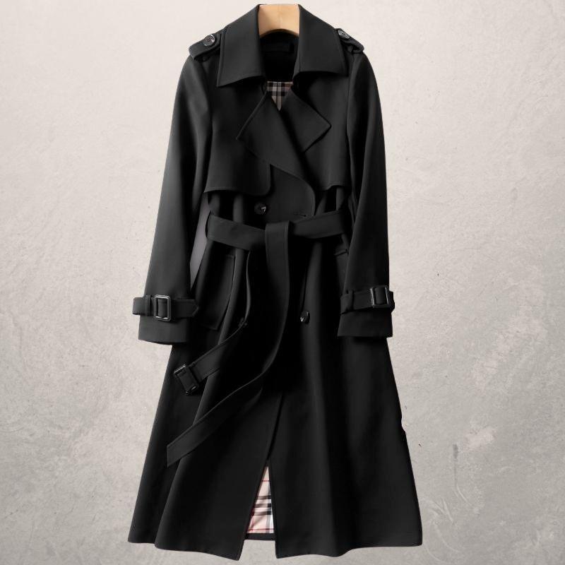 Women's Mid-length Trench Coat Autumn Long Windbreaker 