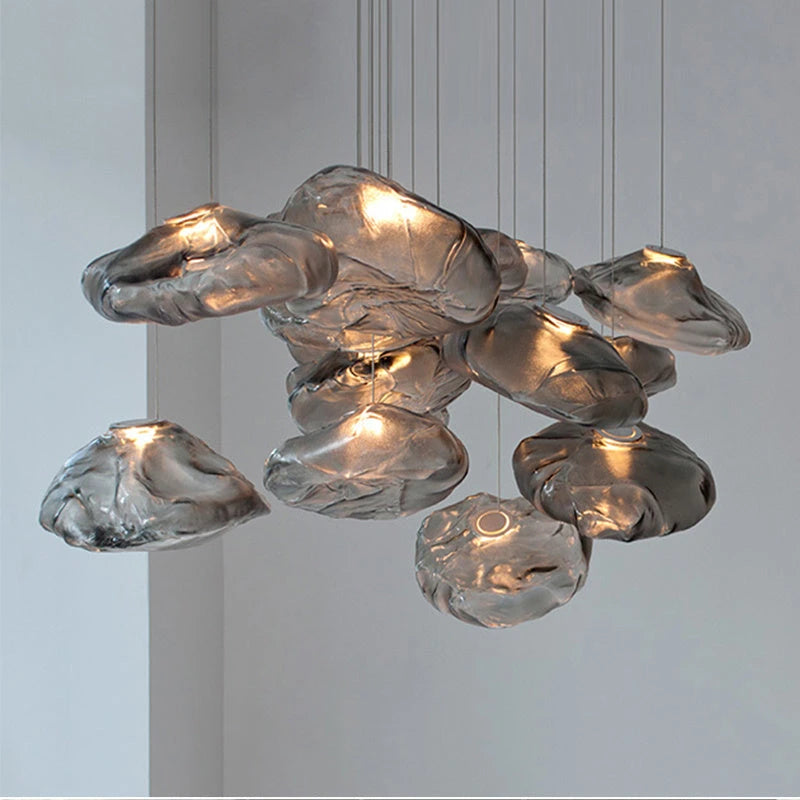 Postmodern Light Luxury Glass Decorative Chandelier 