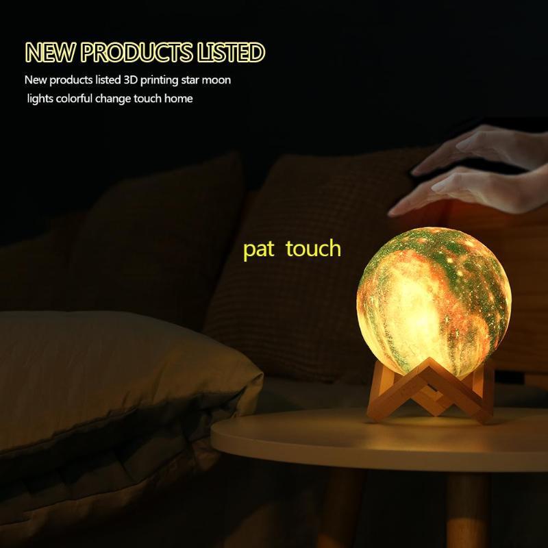 3D Printing Lunar Light Painting Creative Gift Night Light 