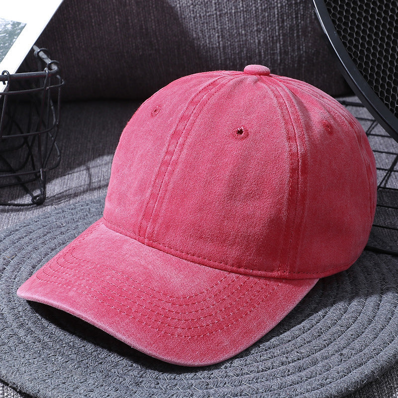 Washed Baseball Caps For Men And Women Outdoor Distressed Sun Hats Simple Caps 