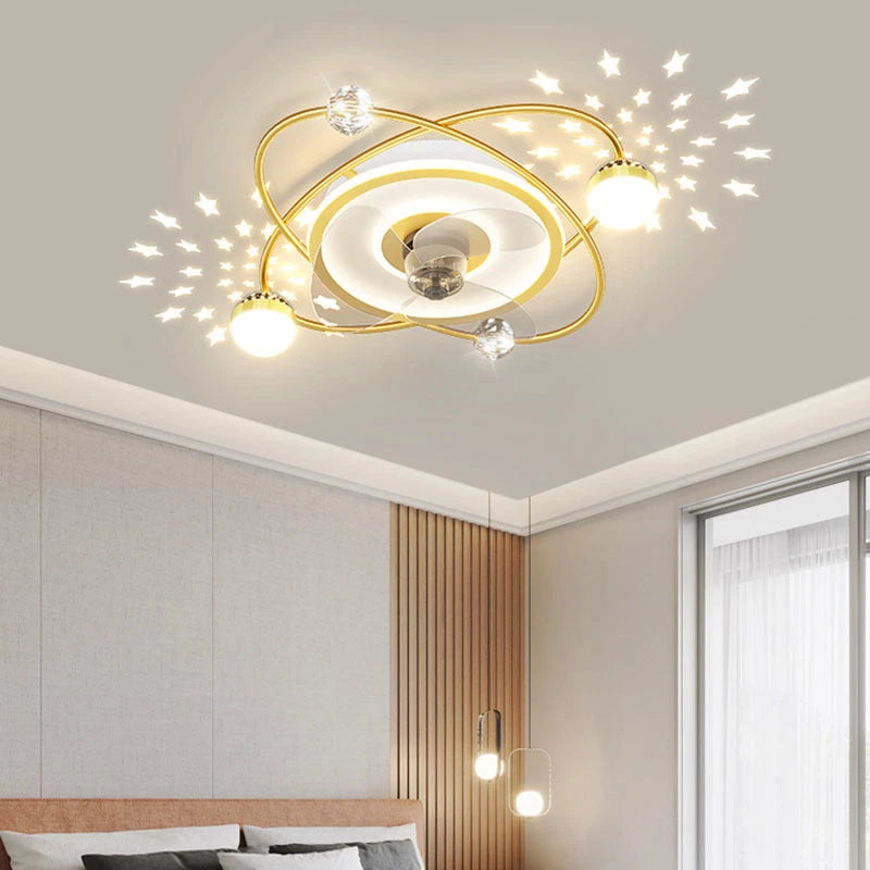 Nordic bedroom decor led lights for room Ceiling fan light lamp restaurant dining room Ceiling fans with lights remote control 