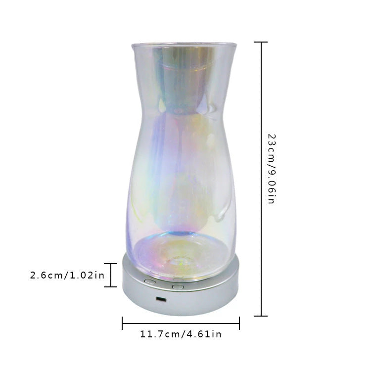 Magic Color Rotating LED Light Vase Creative Lamp Home Decor 