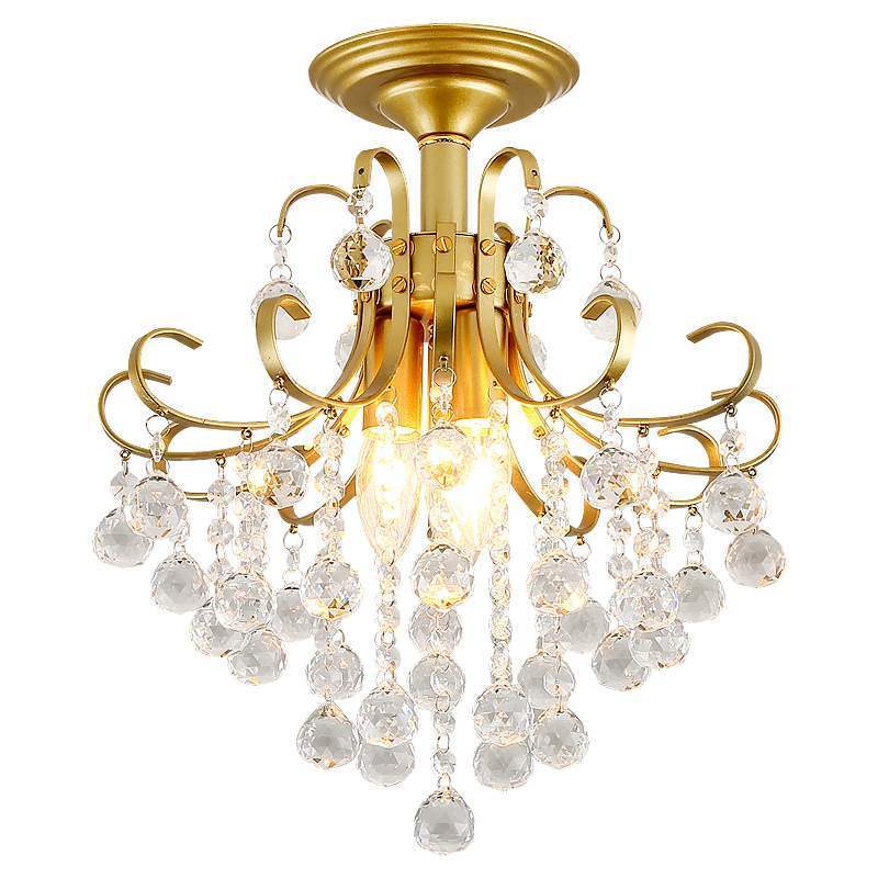 European Light Luxury Small American Restaurant Crystal Chandelier 