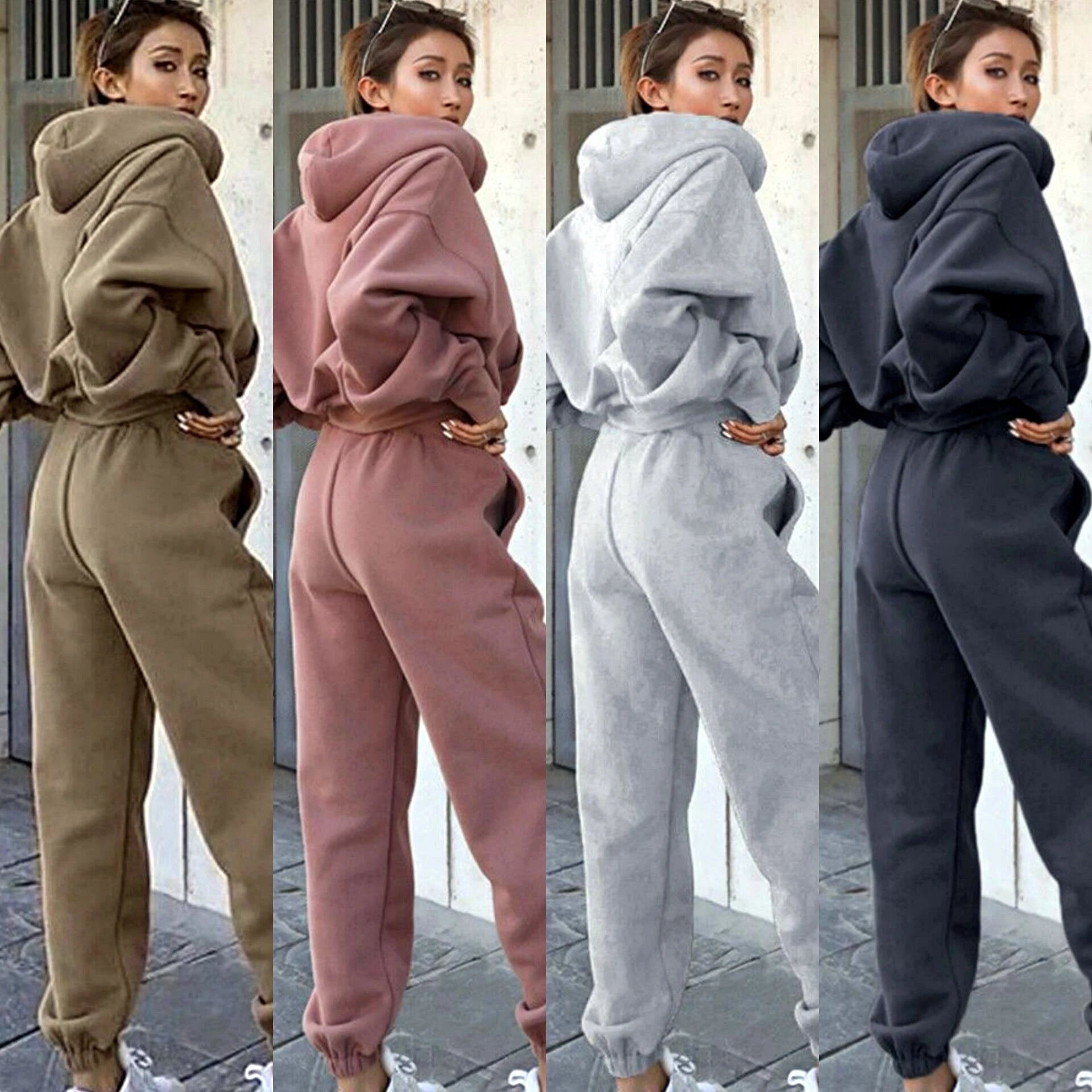 New Style Autumn And Winter Women's New Casual Hoodie Coat Sports Suit 