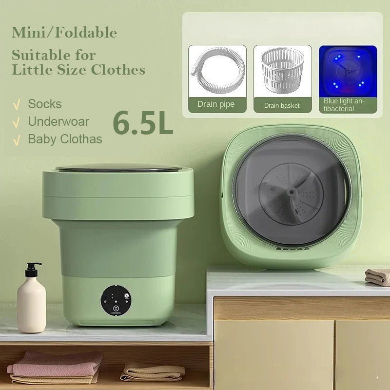 Mini Foldable Washing Machine Portable Mini Socks Underwear Panties Washing Machine Big Capacity 3 Models With Spinning Dry Gadgets 