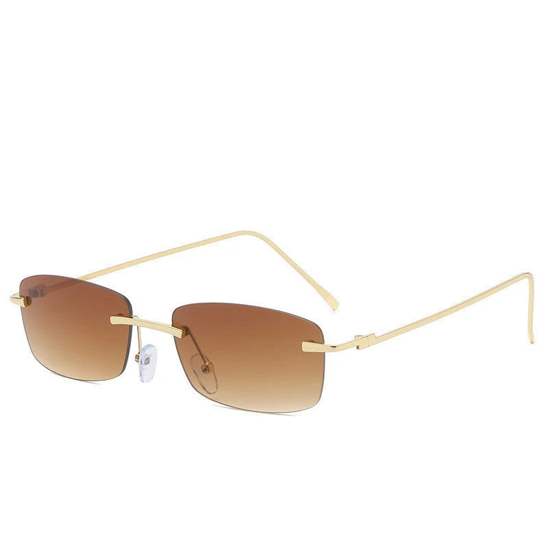 Fashion Rimless Cut-edge Sunglasses Ocean Lens Sunglasses 