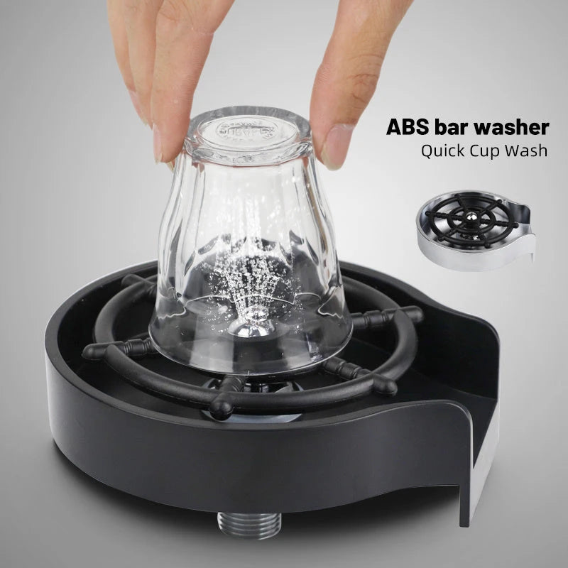 Bar Counter Cup Washer Sink High-pressure Spray Automatic Faucet Coffee Pitcher Wash Cup Tool Kitchen 