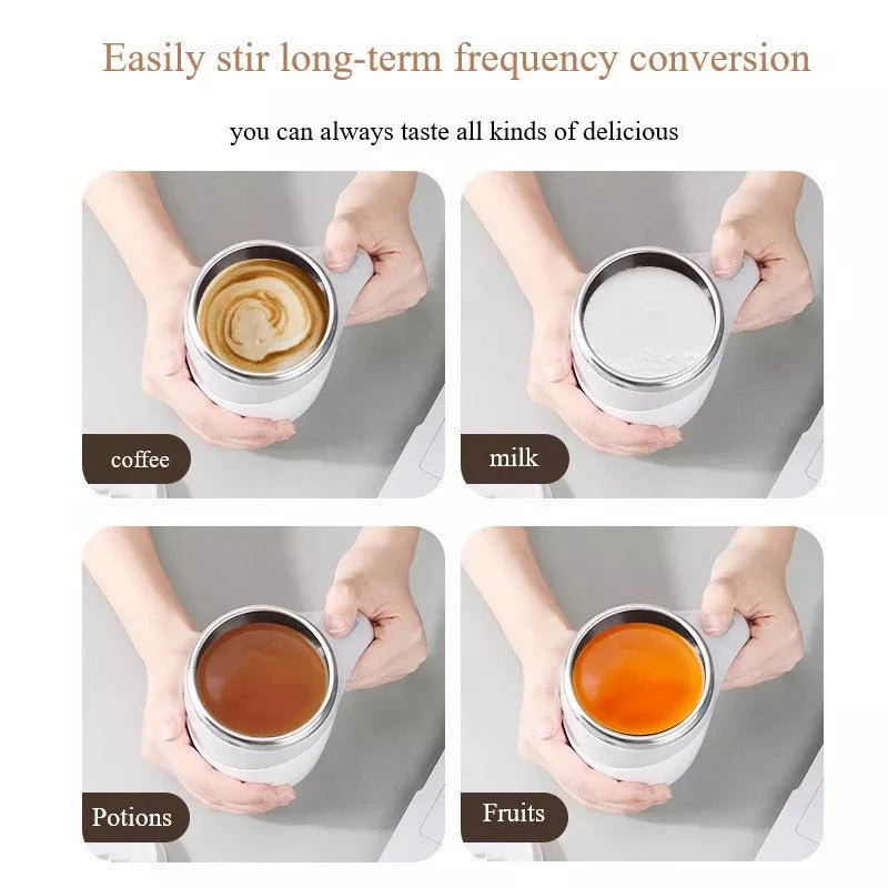 Rechargeable Model Automatic Stirring Cup Coffee Cup High Value Electric Stirring Cup Lazy Milkshake Rotating Magnetic Water Cup 