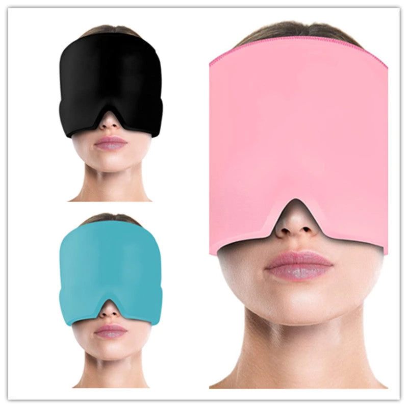 Ice Compress Headache Eye Mask Hat Relief For Migraines, Stress, And Tension Massage Tool 