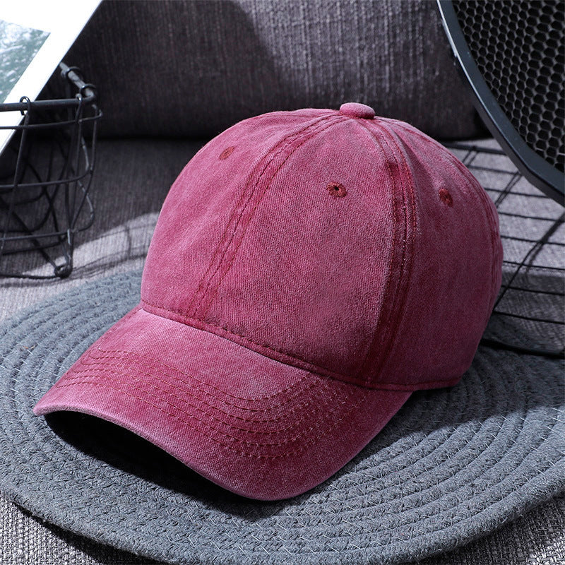 Washed Baseball Caps For Men And Women Outdoor Distressed Sun Hats Simple Caps 