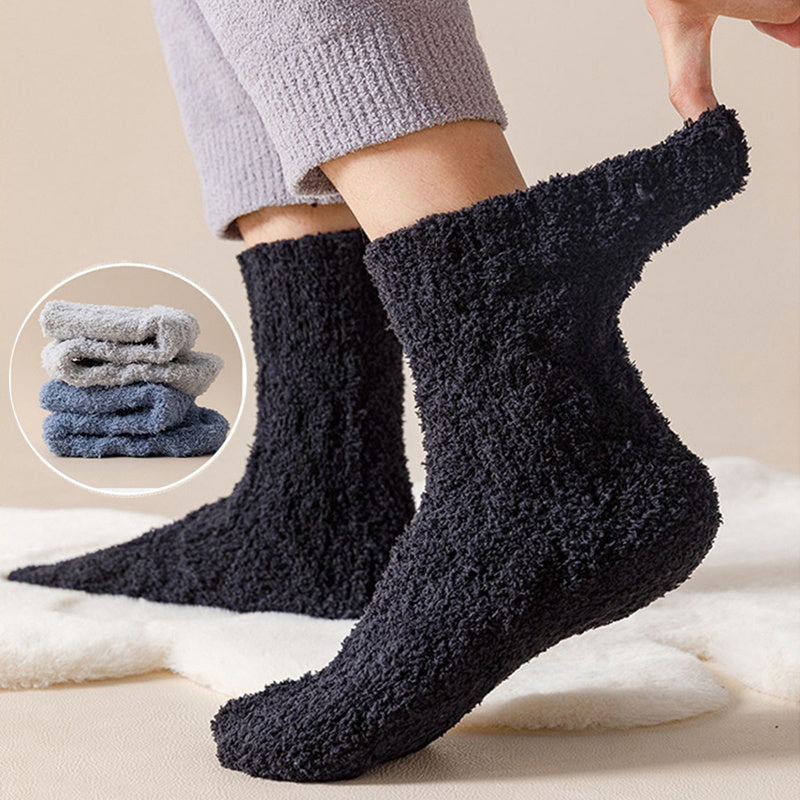 Winter Warm Fuzzy Coral Fleece Socks Women Men Velvet Thickened Home Sleepping Floor Socks 