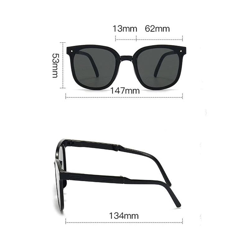 Folding Sunglasses Summer Beach Fashion Sun Protection Glasses 