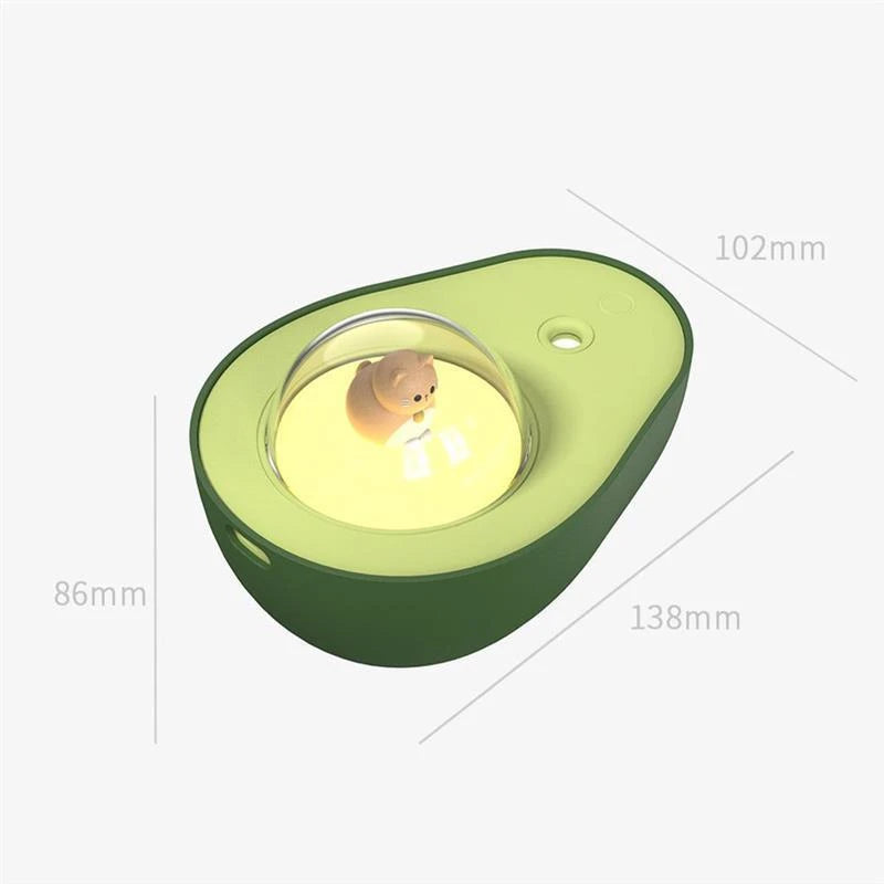 Avocado Mini Spray Humidifier USB Charging Night Light Portable Mist Sprayer For Home Car 