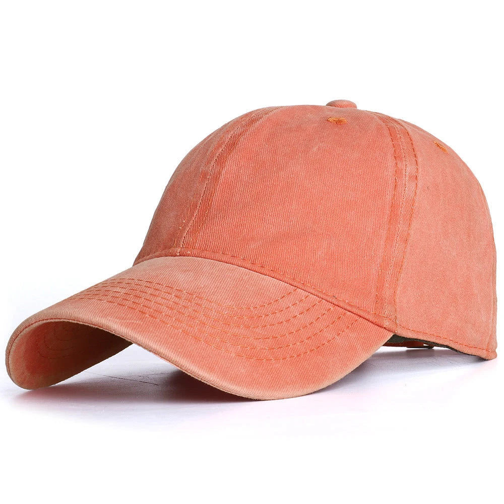 Washed Baseball Caps For Men And Women Outdoor Distressed Sun Hats Simple Caps 