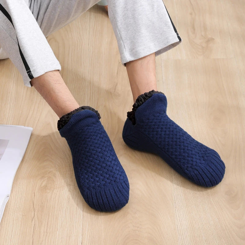 Winter Woolen Socks Women Thicken Warm Home Bedroom Socks Slippers Men Non-slip Foot Warmer Snow Socks Calcetines Mujer 