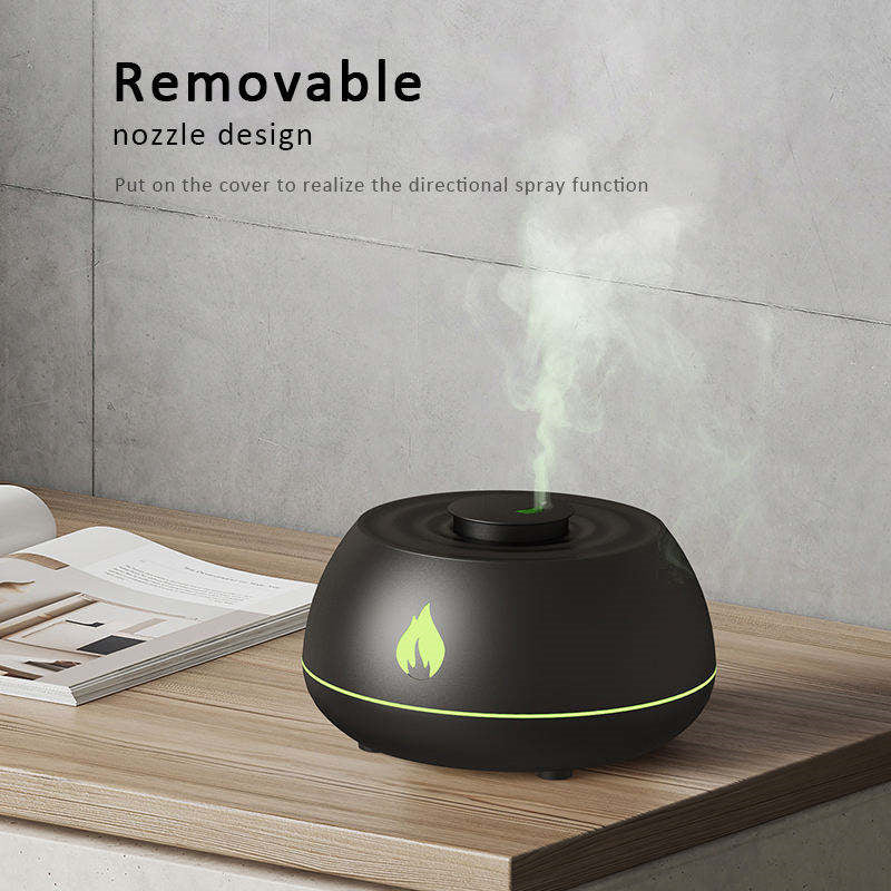 Flame Humidifier Aromatherapy Diffuser 7 Colors Light Home Air Humidifier 130ML USB Room Fragrance Essential Oil Diffuser 