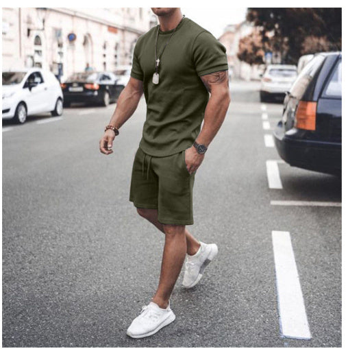 Short Sleeve Shorts Two-Piece Sports And Leisure