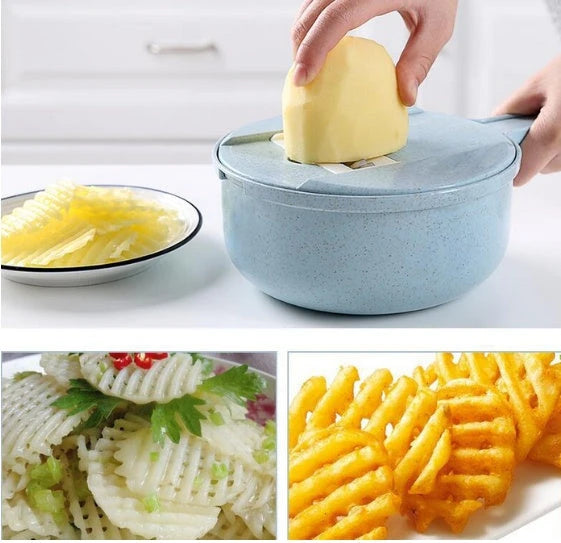 8 In 1 Mandoline Slicer Vegetable Slicer Potato Peeler Carrot Onion Grater With Strainer Vegetable Cutter Kitchen Accessories 