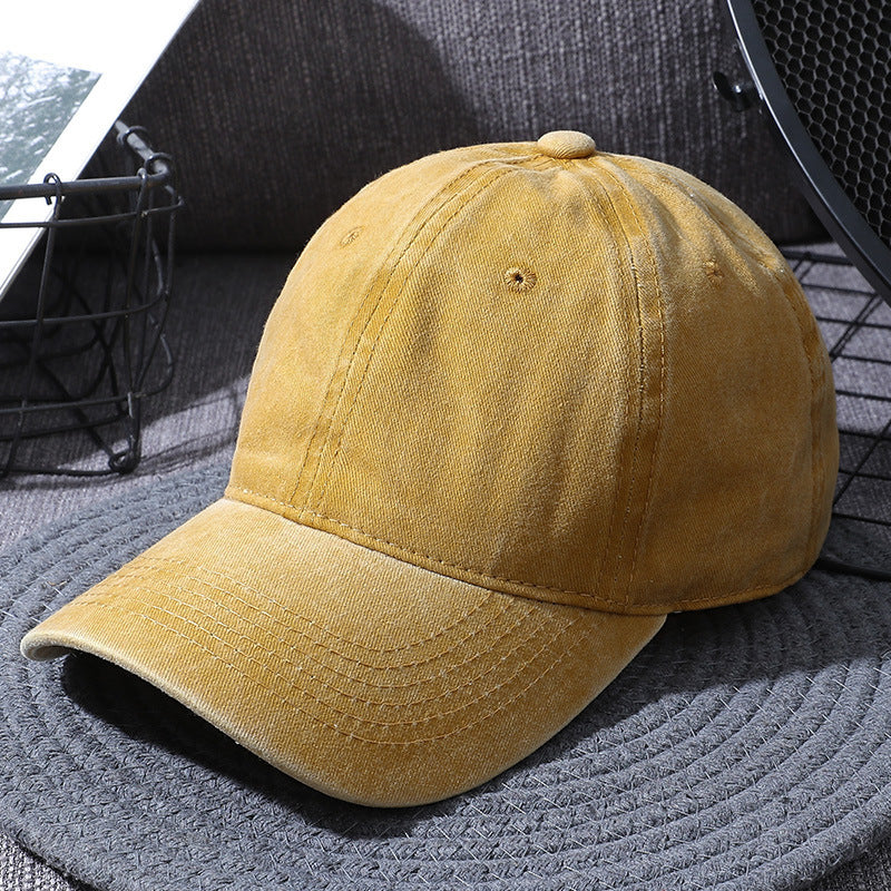 Washed Baseball Caps For Men And Women Outdoor Distressed Sun Hats Simple Caps 