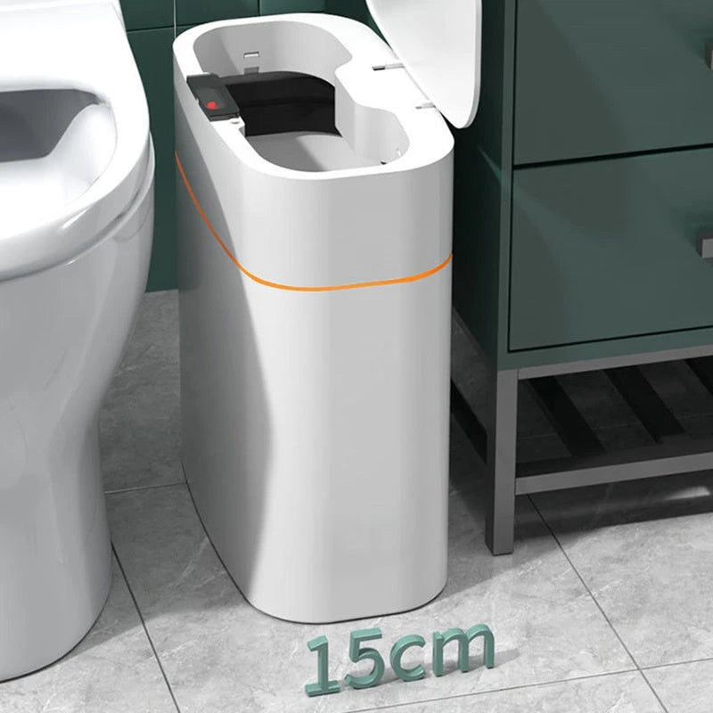 Smart Trash Can With Lid For Bedroom And Living Room Kitchen Storage Box Trash Can Induction Small Car Box Automatic Smart Dustbin Smart Trash Bin 