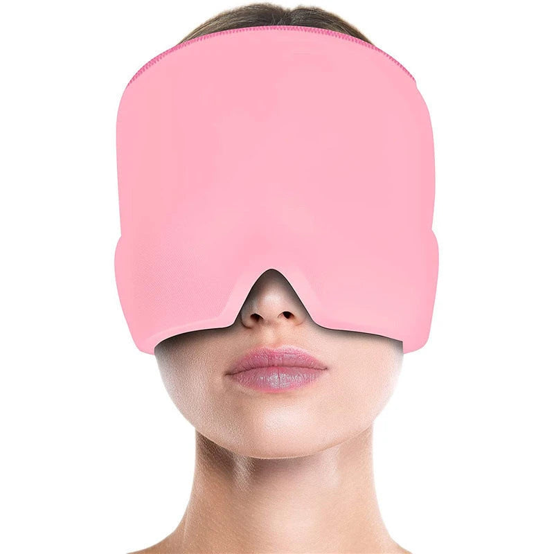 Ice Compress Headache Eye Mask Hat Relief For Migraines, Stress, And Tension Massage Tool 