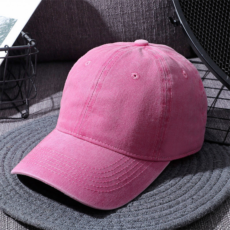 Washed Baseball Caps For Men And Women Outdoor Distressed Sun Hats Simple Caps 