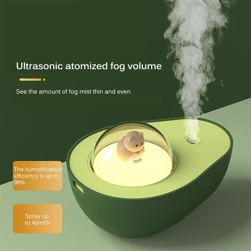 Avocado Mini Spray Humidifier USB Charging Night Light Portable Mist Sprayer For Home Car 