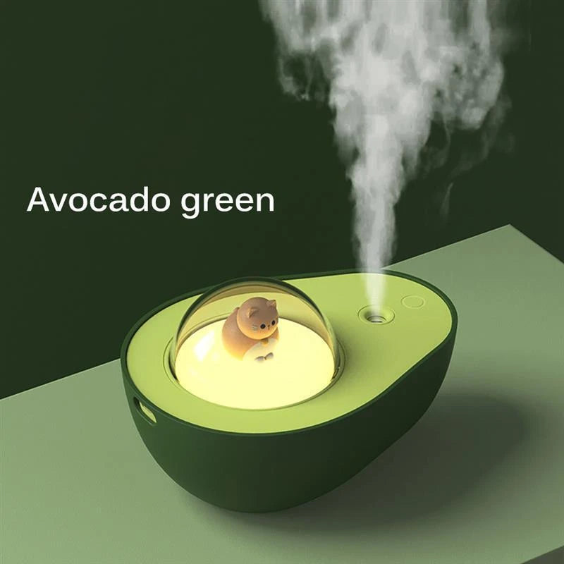 Avocado Mini Spray Humidifier USB Charging Night Light Portable Mist Sprayer For Home Car 