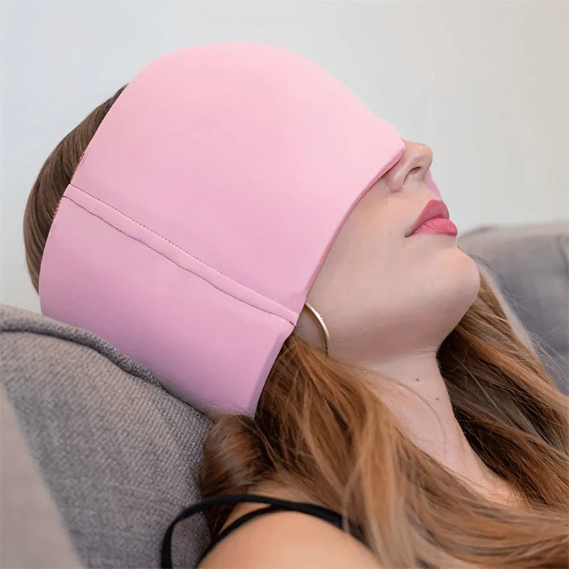 Ice Compress Headache Eye Mask Hat Relief For Migraines, Stress, And Tension Massage Tool 